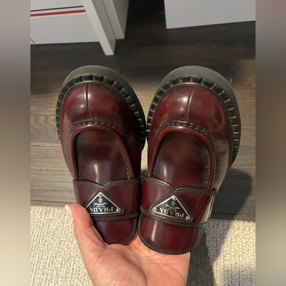 Prada Burgundy Loafers - Picture 5 of 5